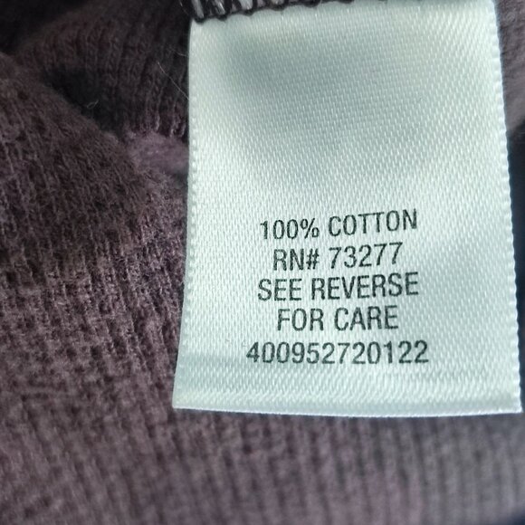 Sonoma Thermal Crew knit pullover men's size L brown crew neck cotton - Picture 6 of 9